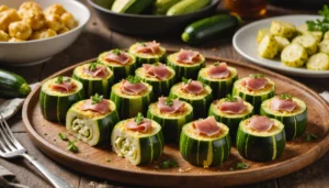 calabacín con jamón y queso freidora de aire