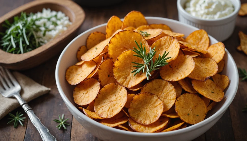 chips de boniato en freidora de aire