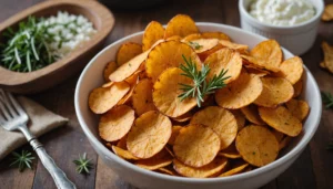 chips de boniato en freidora de aire