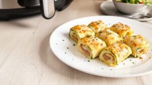 calabacín con jamón y queso freidora de aire