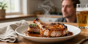 chuletas de cerdo en salsa de cerveza
