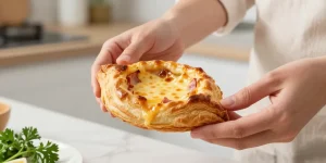 pastel de hojaldre con jamon y queso