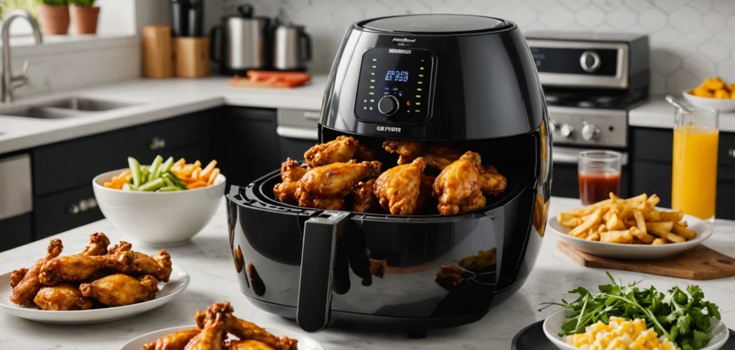 alitas de pollo en freidora de aire