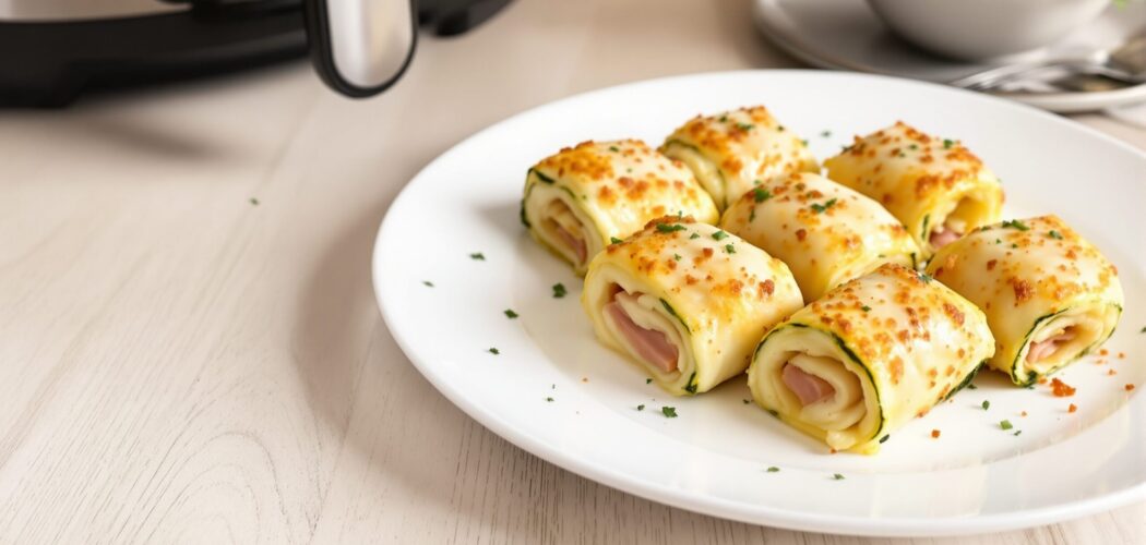 calabacín con jamón y queso freidora de aire