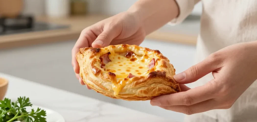 pastel de hojaldre con jamon y queso