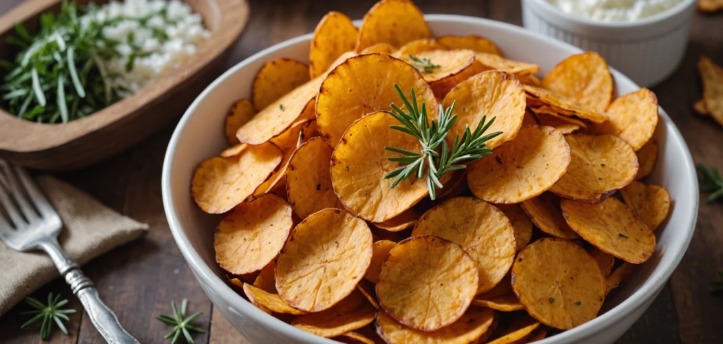 chips de boniato en freidora de aire